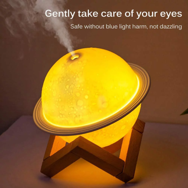 Moon Lamp Humidifier, 2 in 1 Moon Night Light & Humidifiers with USB Recharge, 330Ml - Image 3