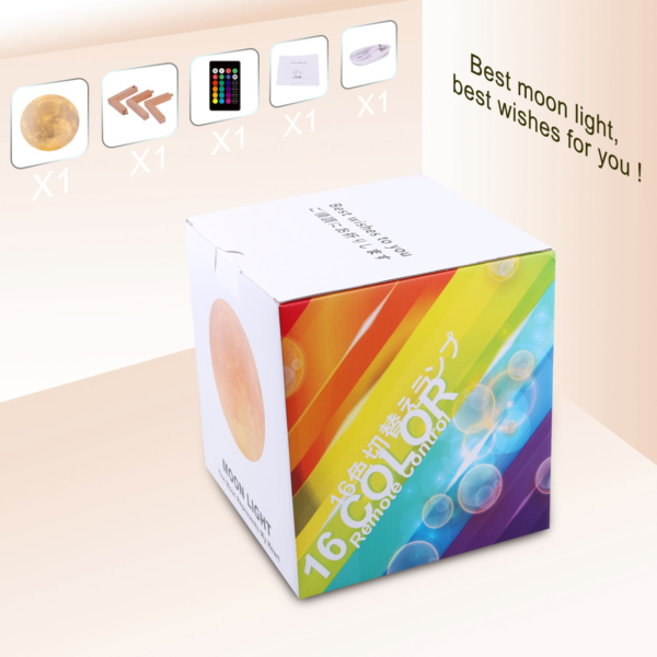 Moon Lamp,  with Stand& Remote/Touch Control & Timing,  (Diameter 4.8 INCH) - Image 8