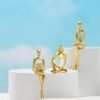Gold Home Decor Large Thinker Statue Accents, Set of 3 - Image 3