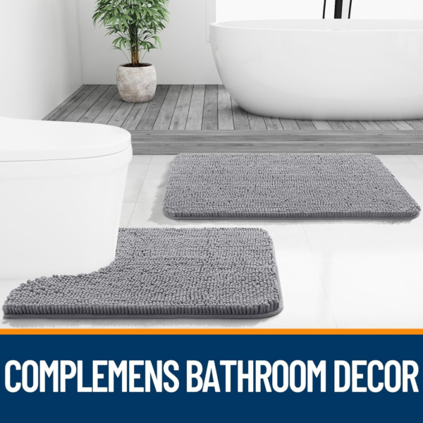 Grey Bathroom Rugs 30X20 - Image 7