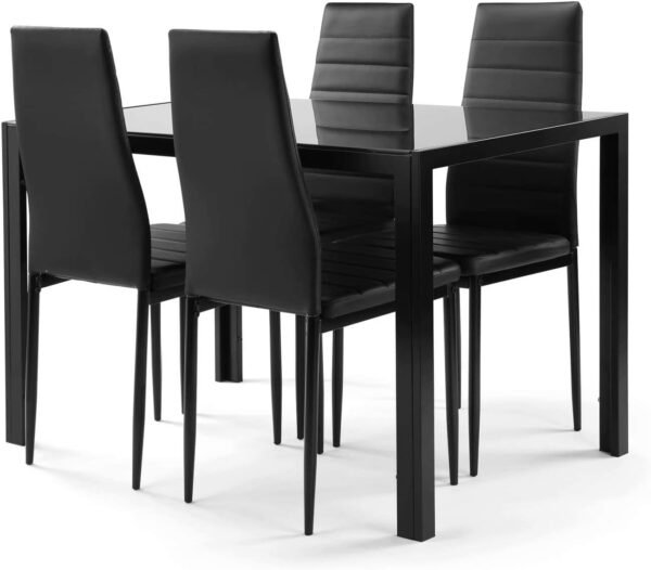 Modern Glass Dining Table Set - Image 2