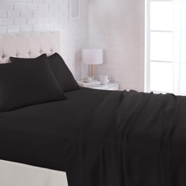 Lightweight Microfiber 4 Piece Bed Sheet Set with 14-Inch Deep Pockets