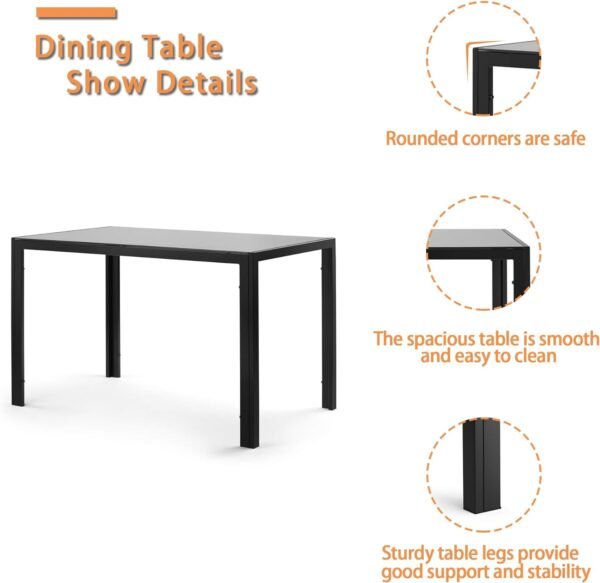 Modern Glass Dining Table Set - Image 6