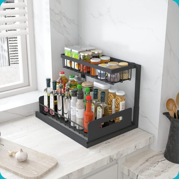 under Sink Organizer, Black, 2 Pack - Image 6