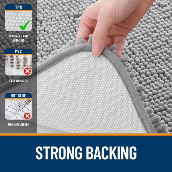 Grey Bathroom Rugs 30X20 - Image 6