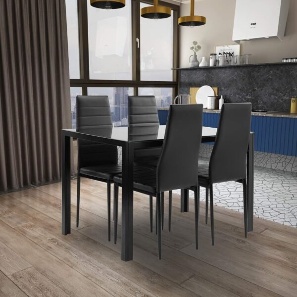 Modern Glass Dining Table Set