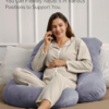 57 Inch Pregnancy Pillow for Sleep, Grey - Image 9
