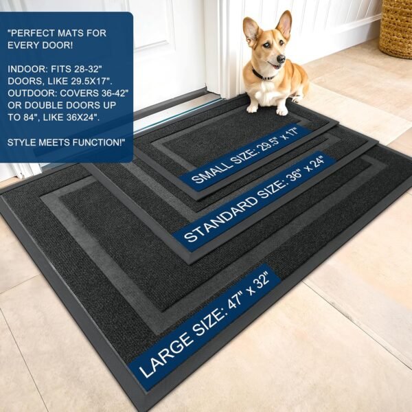 Waterproof All-Season Entrance Mat , 29.5X17, Black - Image 4
