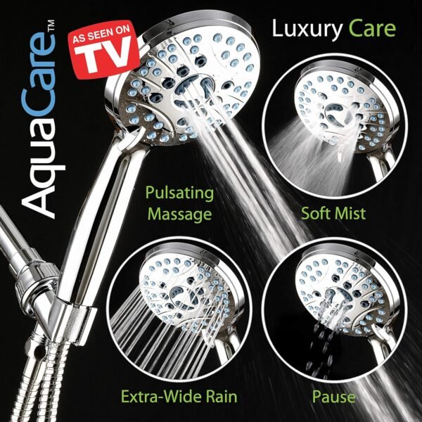 Aquacare High Pressure 8-Mode Handheld Shower Head - Image 7