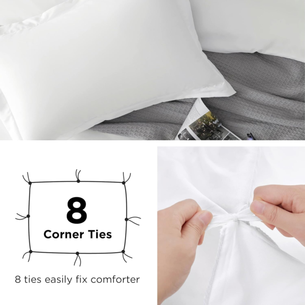 Soft Double Brushed Duvet Cover for Kids with Zipper Closure, 3 Pieces, Includes 1 Duvet Cover (90"X90") & 2 Pillow Shams - Image 6