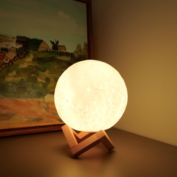 Moon Lamp,  with Stand& Remote/Touch Control & Timing,  (Diameter 4.8 INCH)