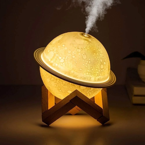 Moon Lamp Humidifier, 2 in 1 Moon Night Light & Humidifiers with USB Recharge, 330Ml - Image 2