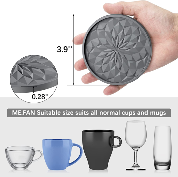 6 Pack Silicone Coasters Holder - Image 3