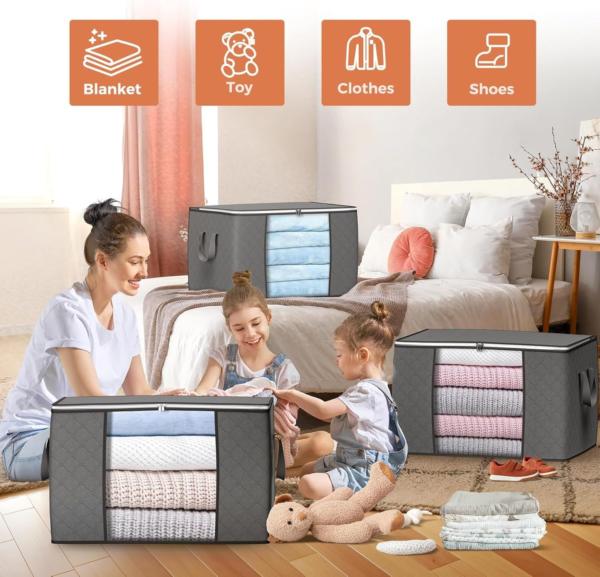 6 Pack Clothes Storage Bins - Image 4
