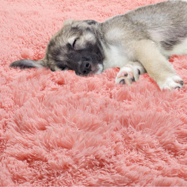 Baby Pink round Area Rug 6Ft - Image 8