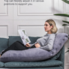 57 Inch Pregnancy Pillow for Sleep, Grey - Image 4
